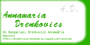 annamaria drenkovics business card