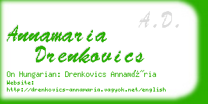 annamaria drenkovics business card